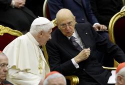 Benedetto XVI e Giorgio Napolitano al concerto del Maggio (Foto Radio Vaticana)
