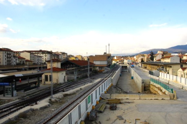 Il cantiere della Tav a Firenze Campo Marte