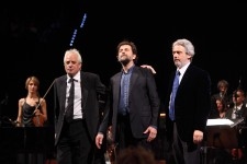 "Concerto Moretti". Da sinistra:  Franco Piersanti, Nanni Moretti e Nicola Piovani 