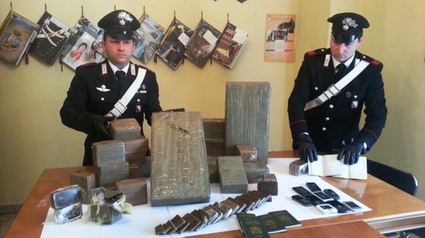 Settanta chili di hashish sono stati trovati nell'appartamento nei pressi di Empoli