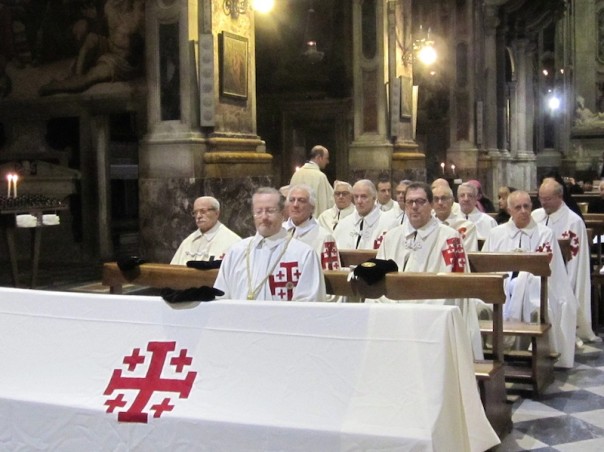 Un momento della celebrazione religiosa alla Santissima Annunziata