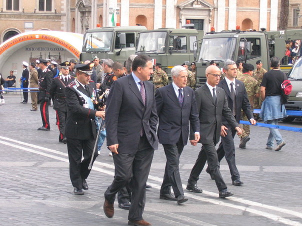 Franco Marini quando era presidente del Senato