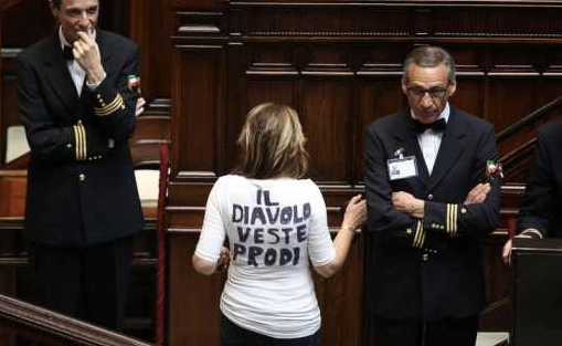 Romano Prodi bocciato dal parlamento riunito in seduta comune