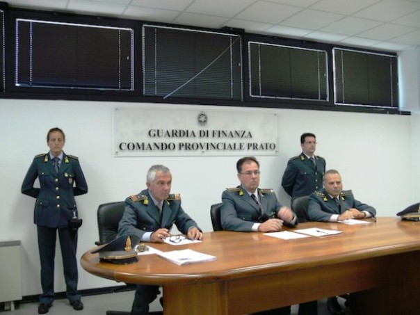 La conferenza stampa delle Fiamme Gialle pratesi con il Col. Gino Reolon