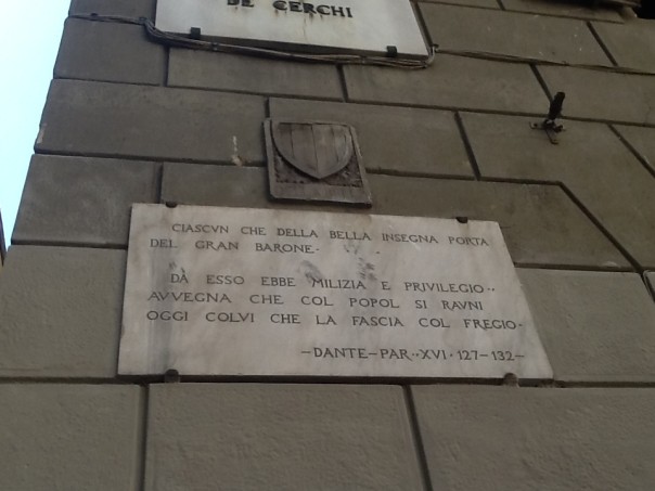 Un'altra targa dantesca