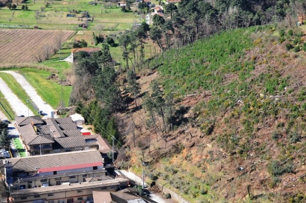 Una zona franosa della Toscana