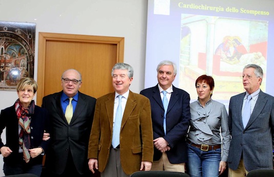 L'équipe dei trapianti di  Siena: da sin. Biagioli, Tosi, Favilli, Maccherini, Bernazzali e Gotti