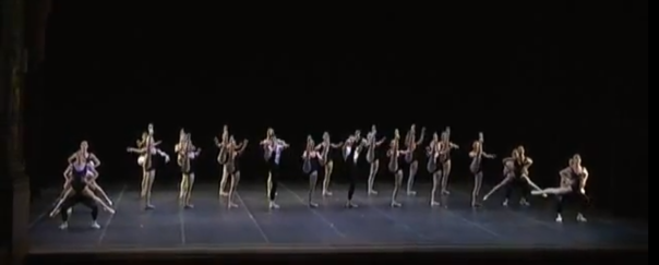 Un momento d'insieme ne "I quattro temperamenti" andato in scena ieri sera