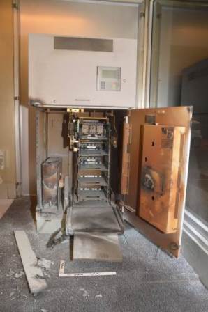 Lo sportello bancomat rapinato del Monte dei Paschi