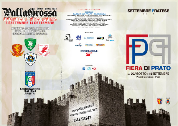 Prato sarà animata dalla Palla Grossa e dal Settembre Pratese. Tanti gli eventi in programma