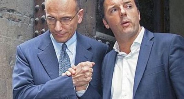 Enrico Letta e Matteo Renzi a Firenze