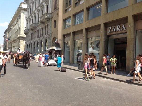 Luogo, nel centro di Firenze, dove è avvenuta l'aggressione