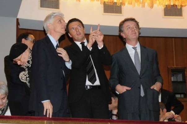 Il ministro Bray, il sindaco Renzi ed il commissario straordinario Bianchi