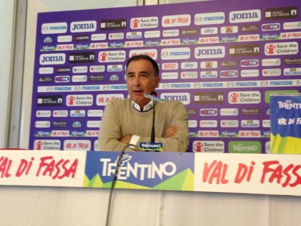 Il presidente esecutivo viola Mario Cognigni a Moena