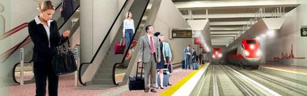 La stazione ferroviaria sotterranea fiorentina dell'Alta Velocità ferroviaria