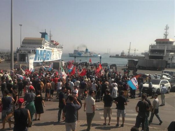 Sciopero e corteo dei lavoratori della Lucchini