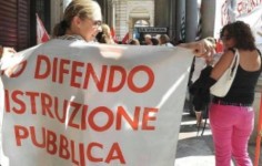 Una protesta per la scuola