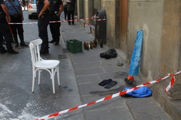 Luogo della tentata rapina con molotov a Firenze