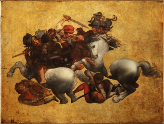 La «tavola Doria», raffigurante un particolare de «La battaglia di Anghiari» di Leonardo da Vinci