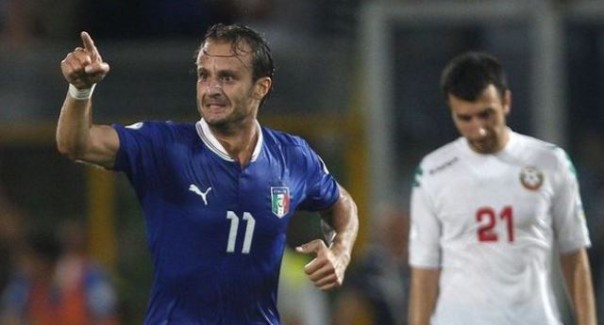 L'Italia batte la Bulgaria, gol di Gilardino