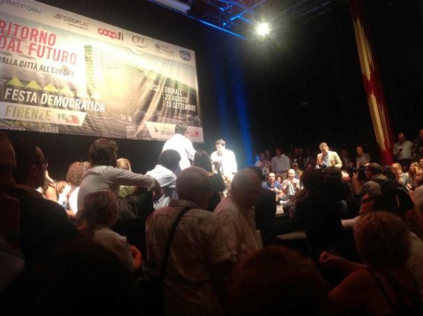 Matteo Renzi alla festa democratica di Firenze