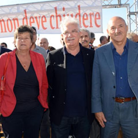Camusso, Bonanni, Angeletti al corteo di Piombino