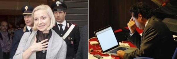 Domnica Cemortan al processo e Francesco Schettino in aula