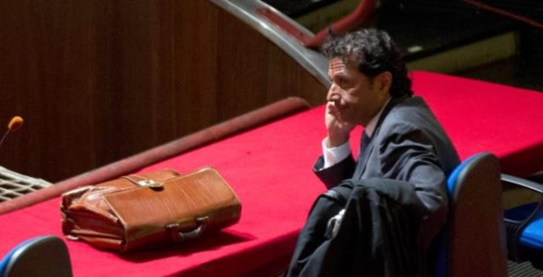 Francesco Schettino in aula al processo di Grosseto
