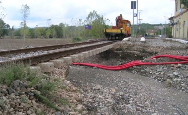 I danni del maltempo sulla linea ferroviaria Siena-Chiusi