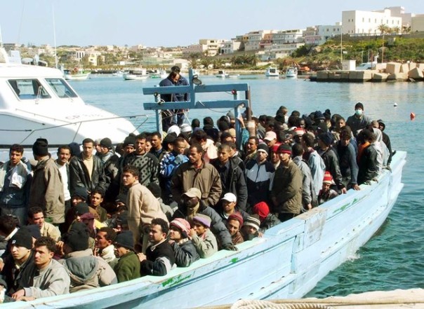 Un gruppo di migranti