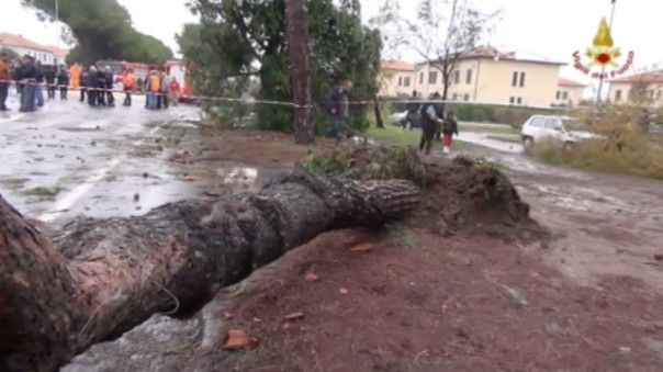 Maltempo in Toscana, pioggia e trombe d'aria