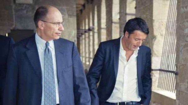 Matteo Renzi incontra a pranzo Enrico Letta a Palazzo Chigi