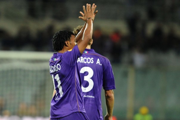 Quadrado esulta dopo il goal (Foto Riccardo Sanesi)