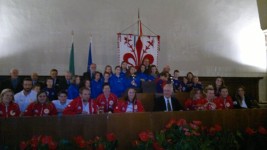 La squadra provinciale Firenze tennis e la Volleyball Greve U12 femminile