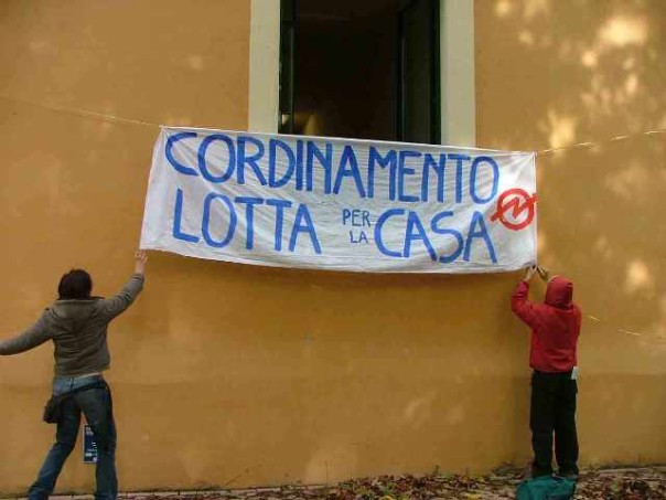 Attivisti del Movimento di Lotta per la casa