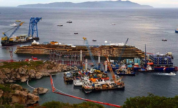 L'italiana Micoperi è partner della Titan americana nel recupero della Costa Concordia