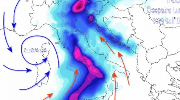 Il ciclone "Cleopatra" è in arrivo in Toscana