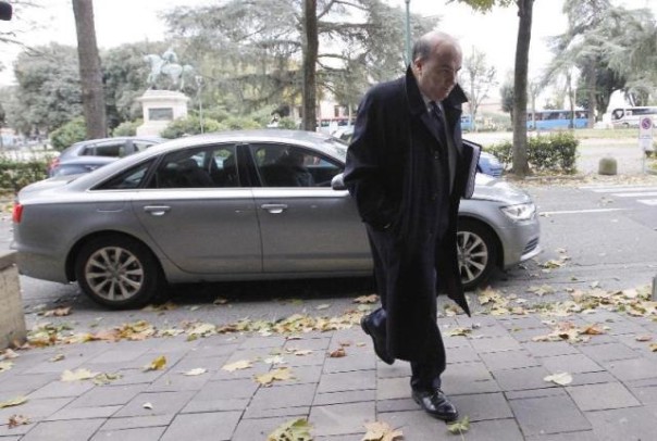 Fabrizio Viola arriva in Tribunale per il processo su Mps