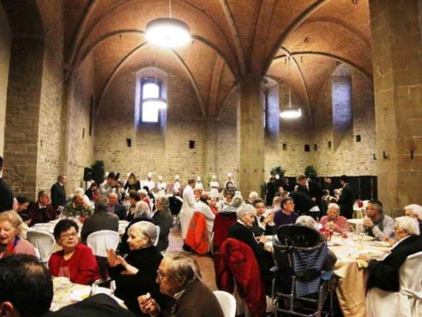Il pranzo degli anziani a Palazzo Vecchio