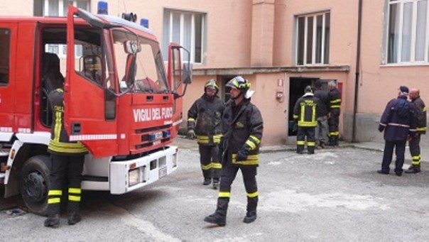 L'intervento dei vigili del fuoco