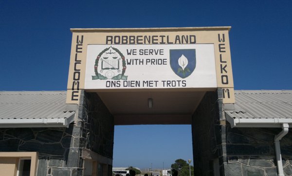 L'ingresso al carcere di Robben island, oggi un museo