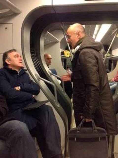 Rossi in viaggio con i pendolari del Mugello