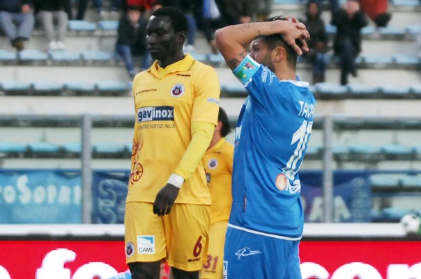 La disperazione dei giocatori dell'Empoli