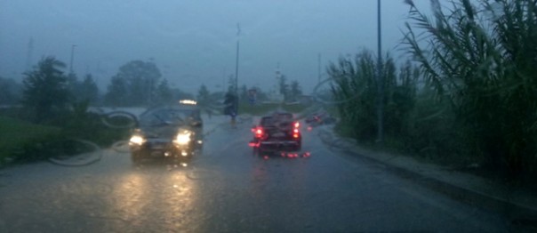 Pioggia torrenziale in provincia di Lucca