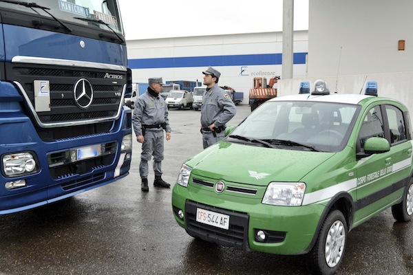 Il blitz della Forestale oggi a Ecofirenze 