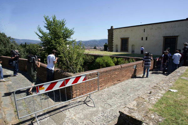 I bastioni al Forte Belvedere luogo dell'incidente