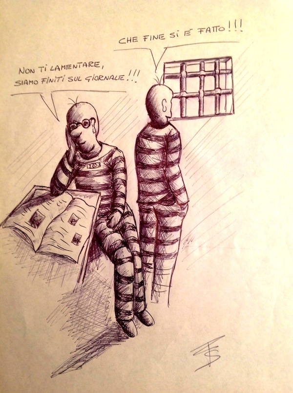 Vignetta disegnata da persone detenute al "Gozzini" di Firenze