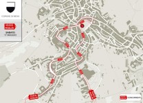 Il percorso all'interno della città di Siena