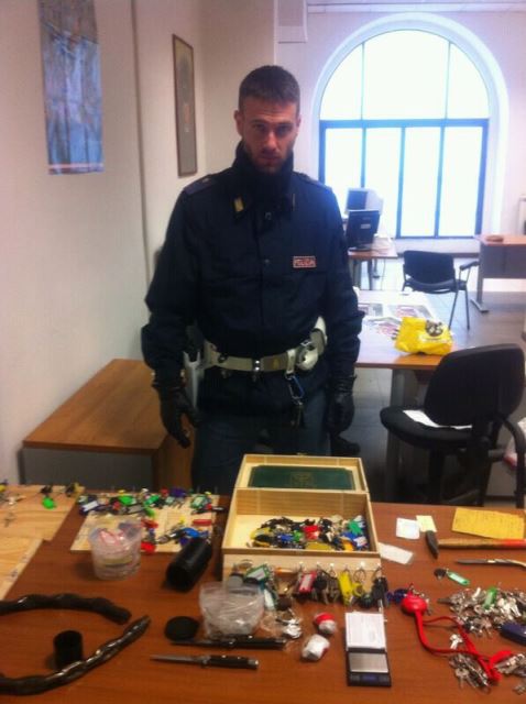 Le chiavi delle bici rubate sequestrate dalla Polizia