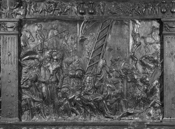 Donatello, Pulpito  della Passione,Compianto (partic.), Basilica di San Lorenzo